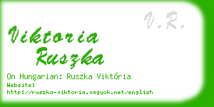 viktoria ruszka business card